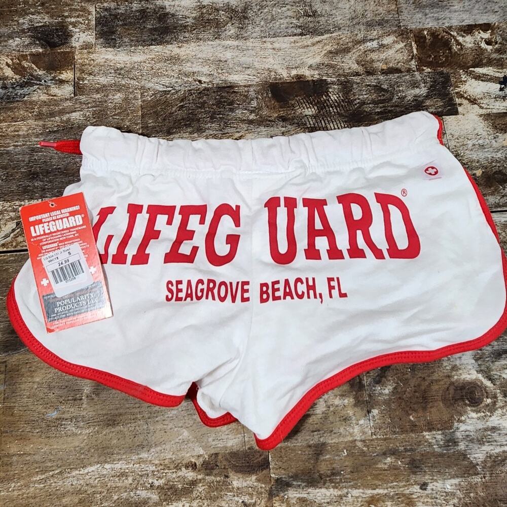 Life Guard Shorts Womens Small Micro Mini Florida Souvenir Beach Pool Vacation